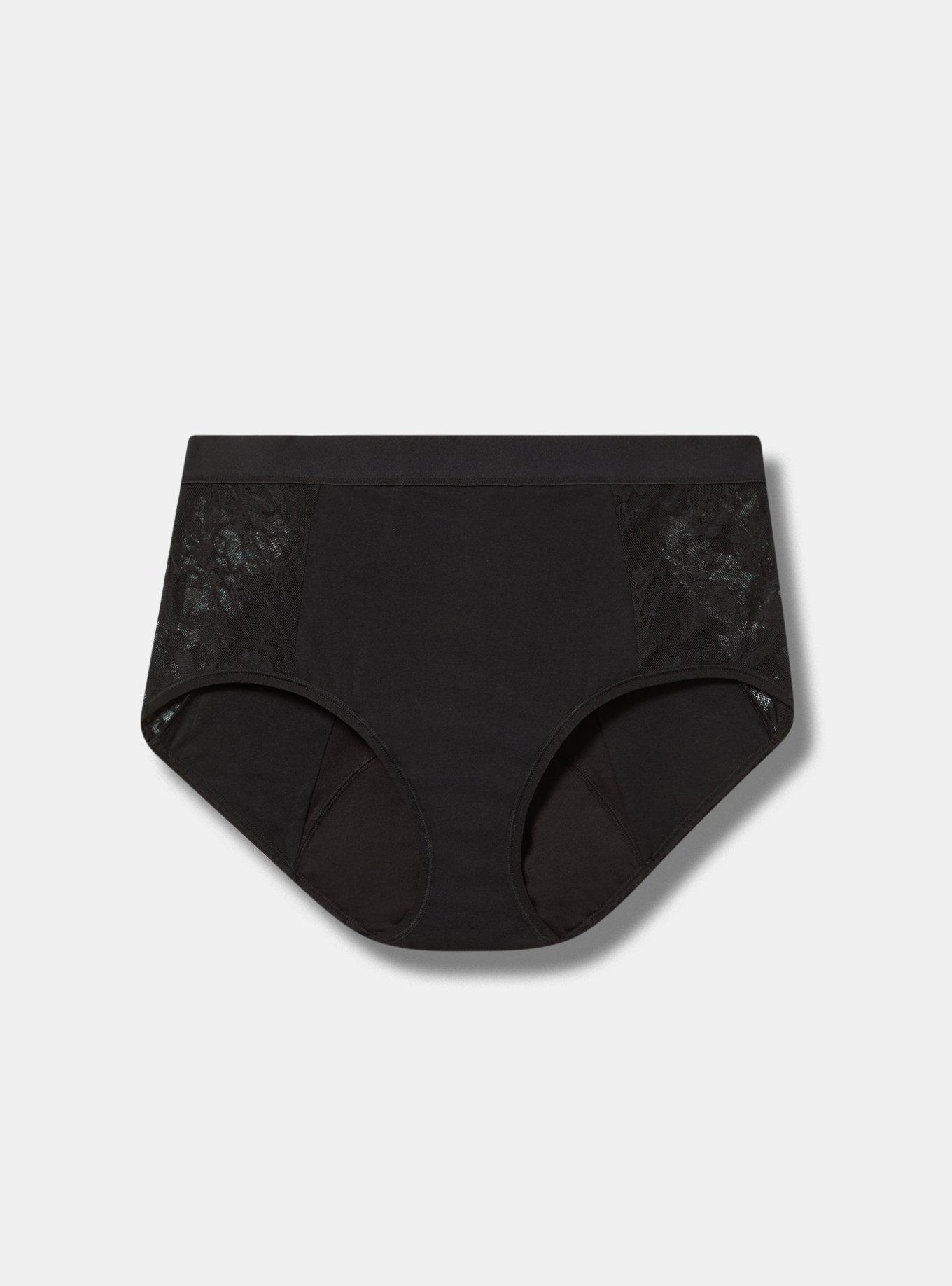 Leakproof Cotton And Lace Mid Rise Hipster Panty
