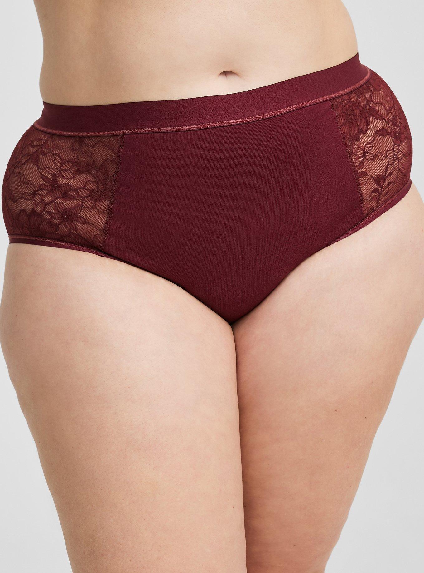 Leakproof Cotton And Lace Mid Rise Hipster Panty