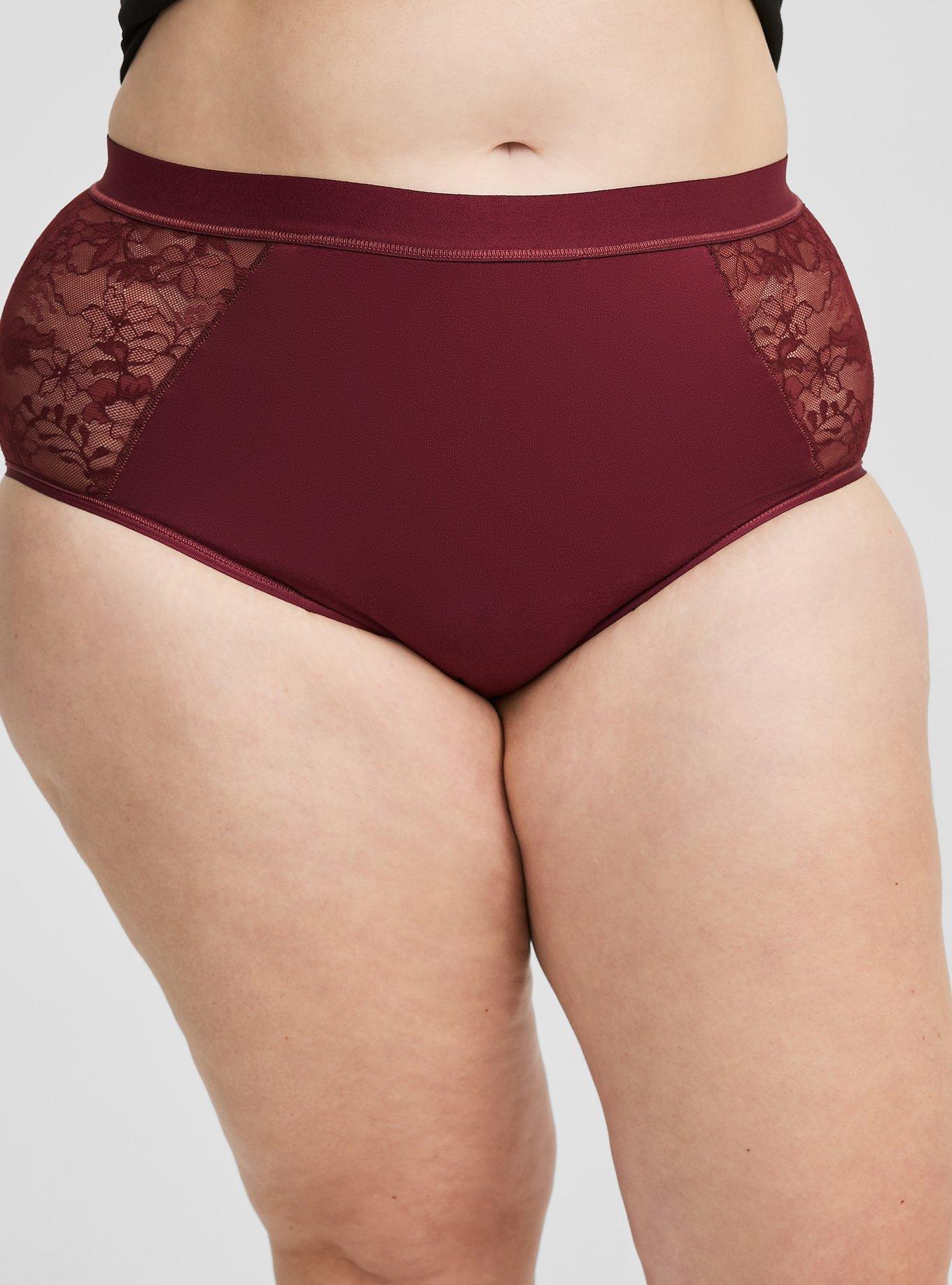 Leakproof Cotton & Lace Mid-Rise Brief Panty