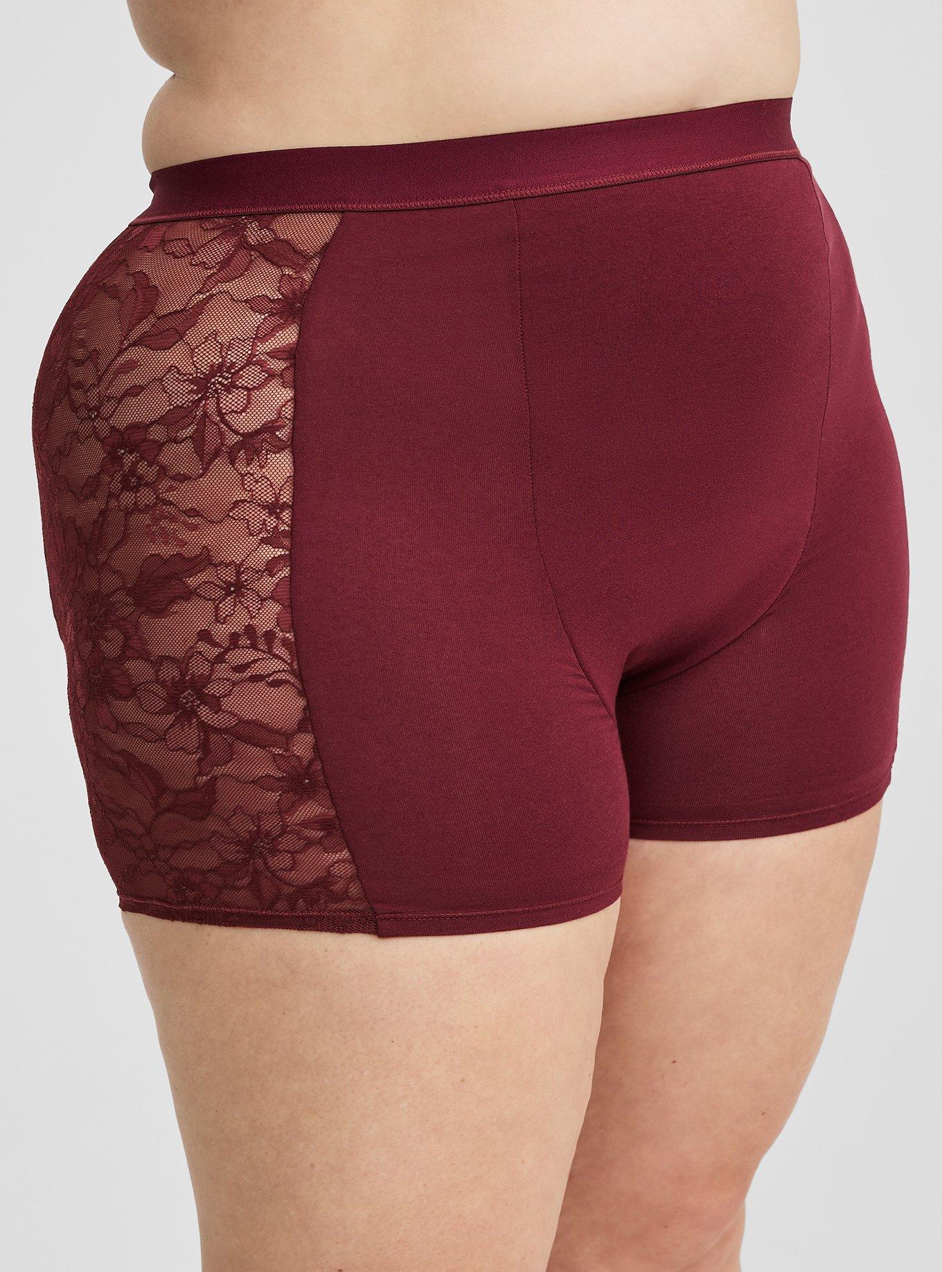 Leakproof Cotton And Lace High Rise Shortie Panty