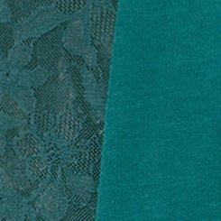 Plus Size Leakproof Cotton & Lace High Rise Shortie Panty, JUNE BUG, swatch