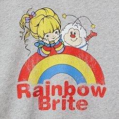 Rainbow Brite Classic Fit Cozy Fleece Sweatshirt, HEATHER GREY, swatch