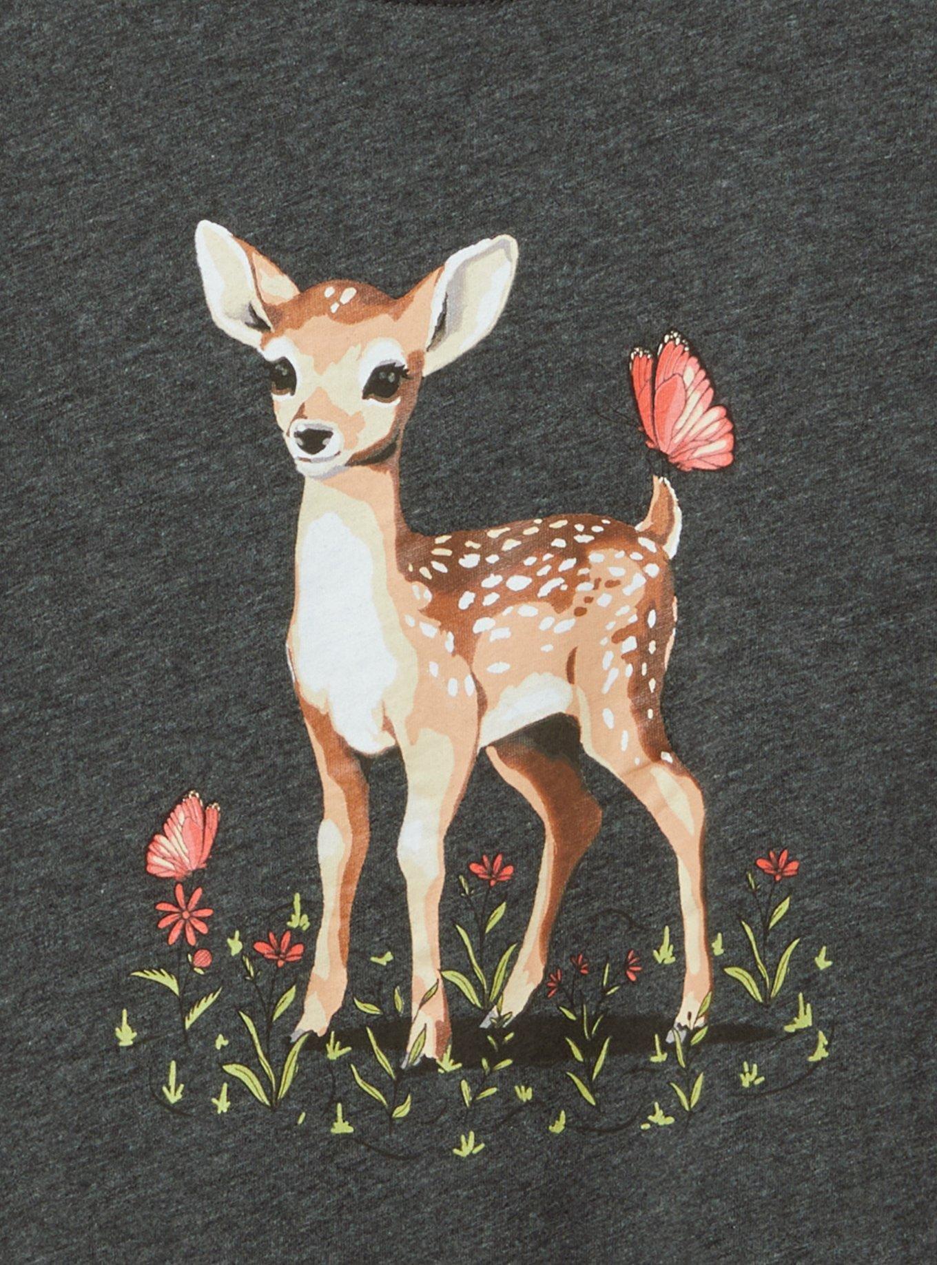 Deer Classic Fit Cotton Jersey Crew Tee