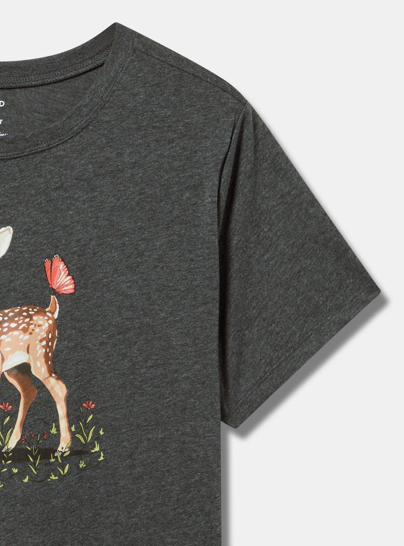 Deer Classic Fit Cotton Jersey Crew Tee