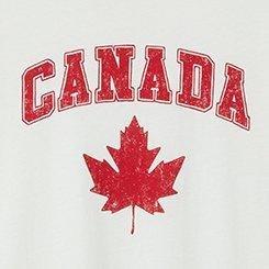 Canada Leaf Classic Fit Heritage Cotton Crew Tee, BLANC DE BLANC, swatch