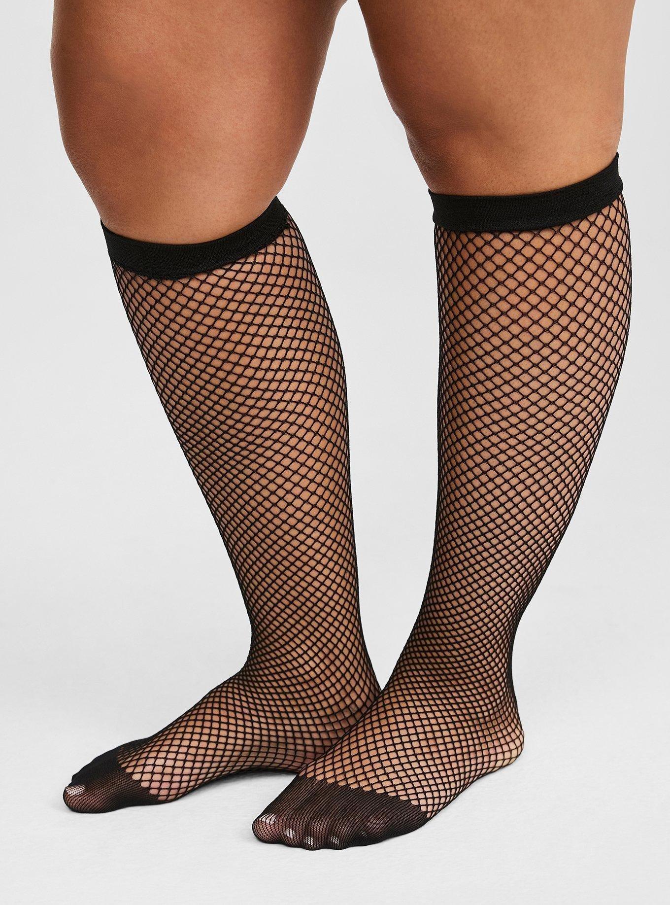 Plus Size Knee High Fishnet Socks Torrid