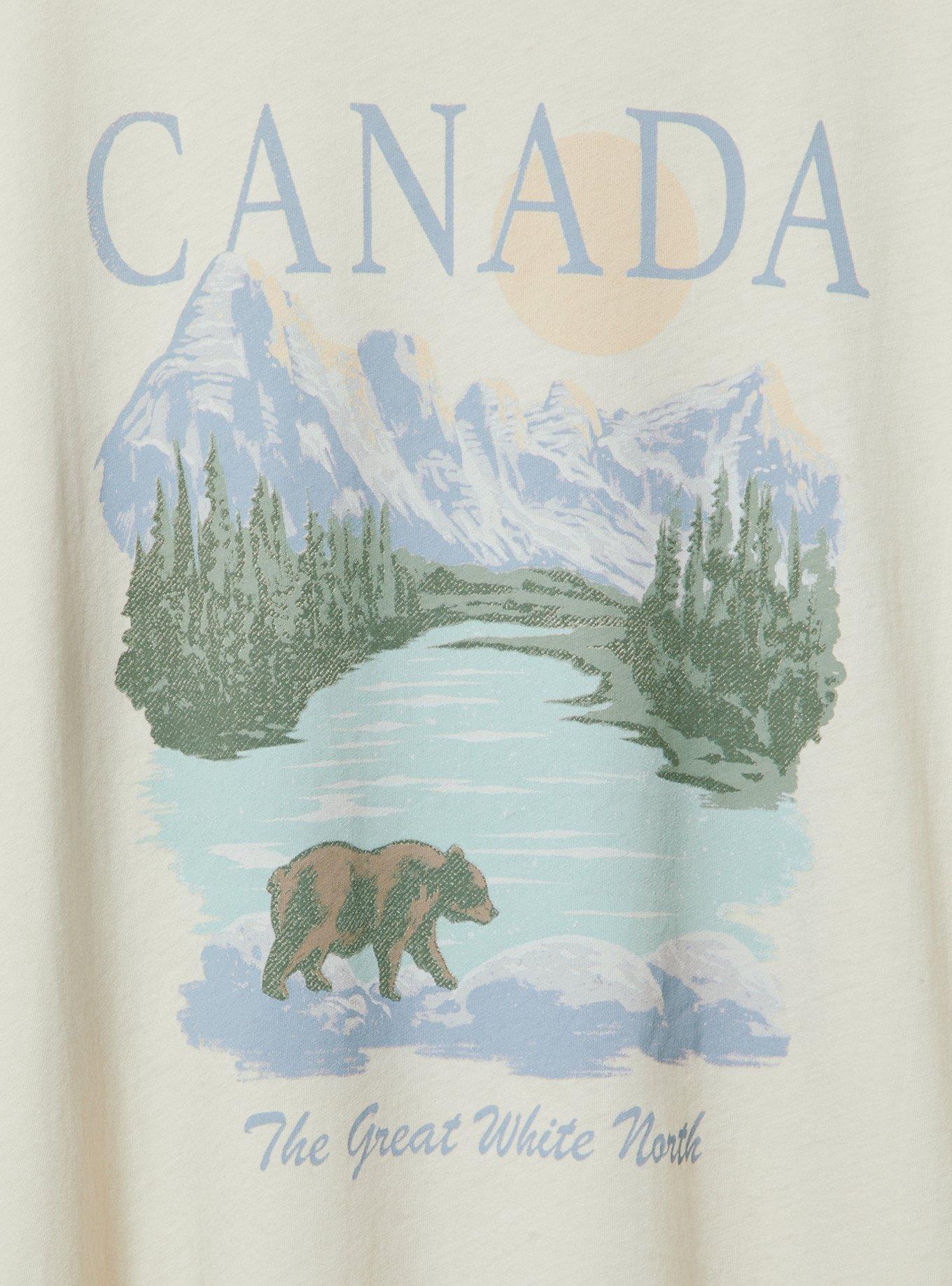 Canada Relaxed Fit Heritage Cotton Crew Tee, DESERT SANDSTONE, swatch