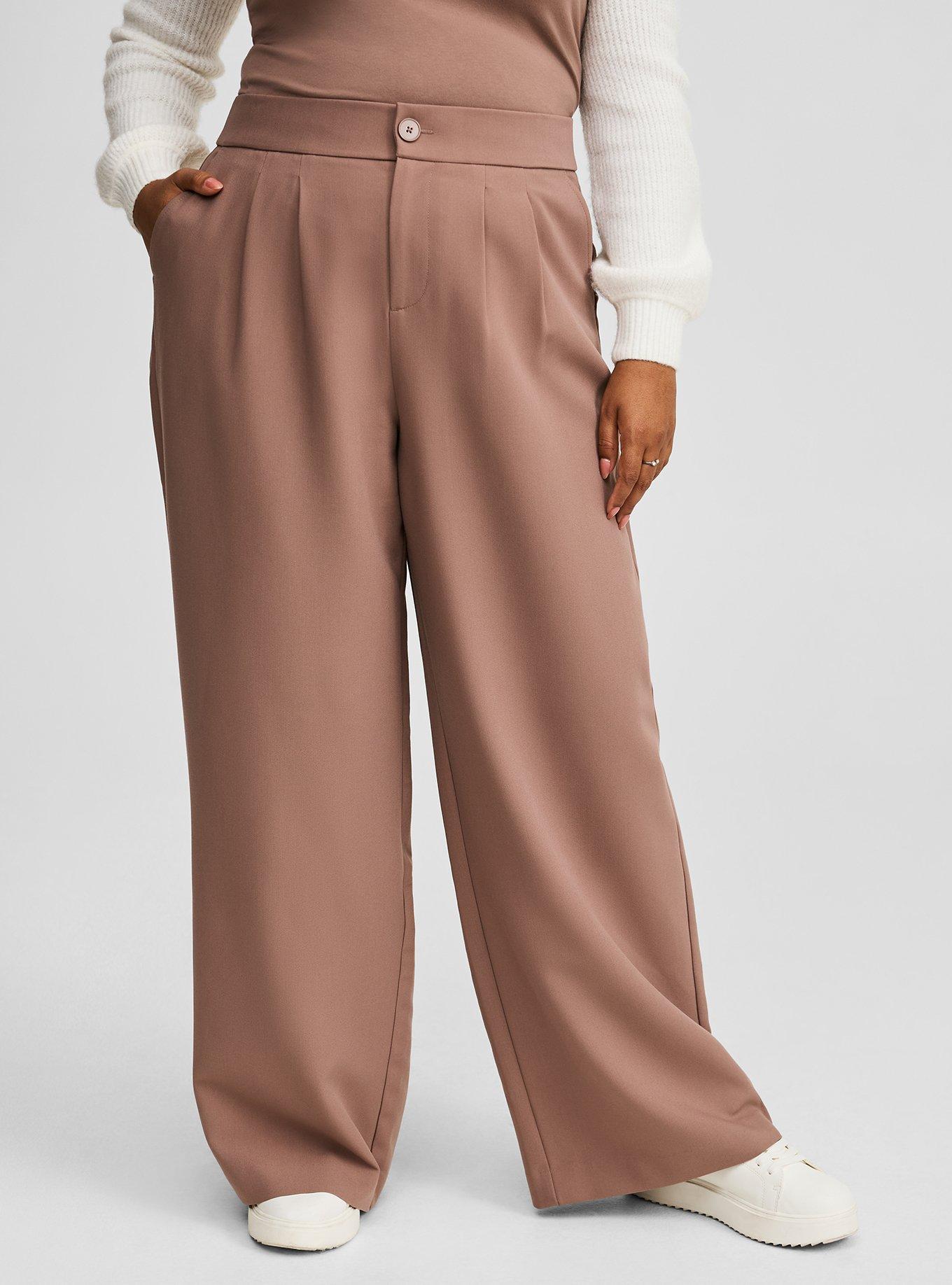 Wide Leg Tailored Twill Pant