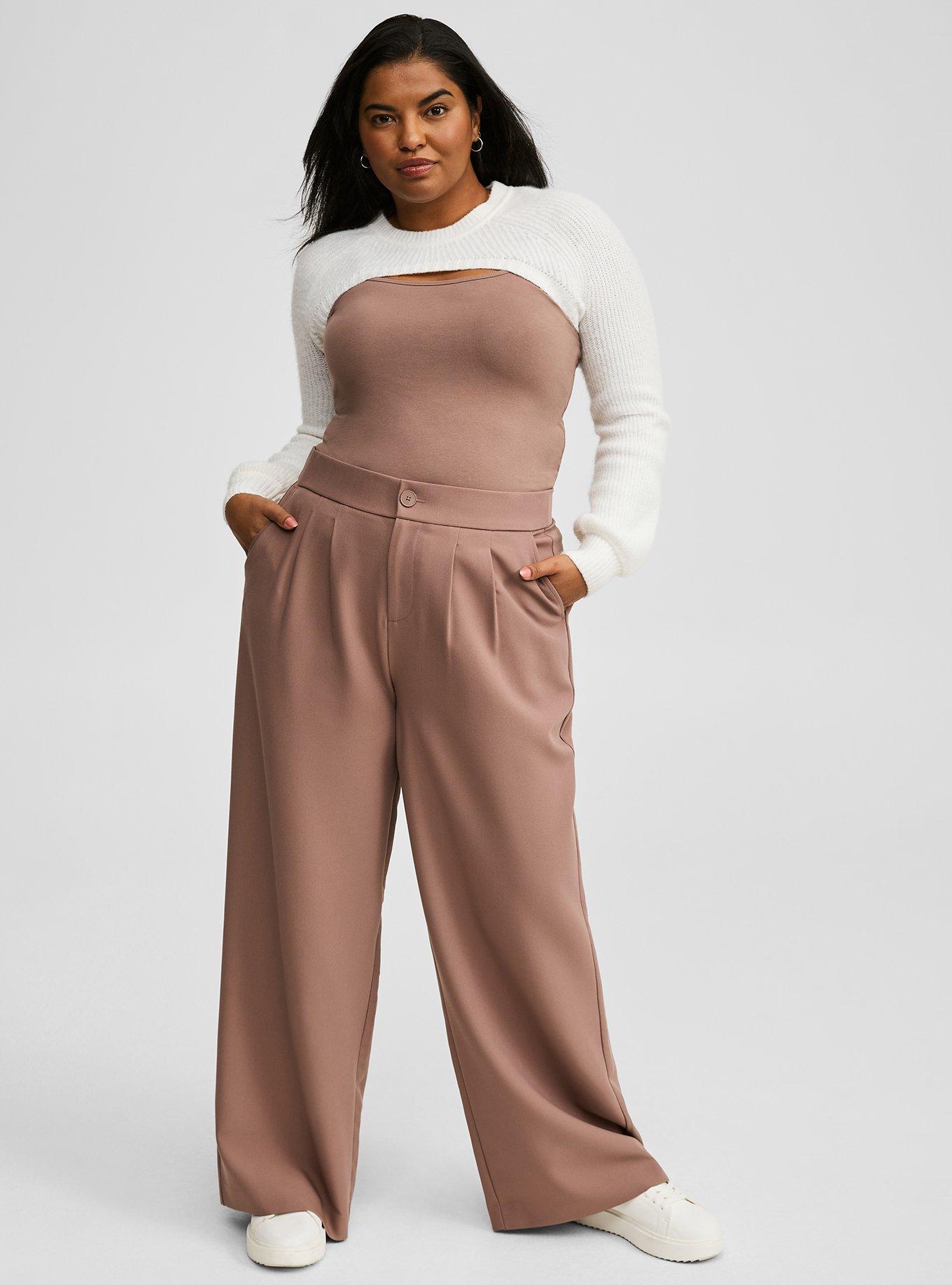Wide Leg Tailored Twill Pant