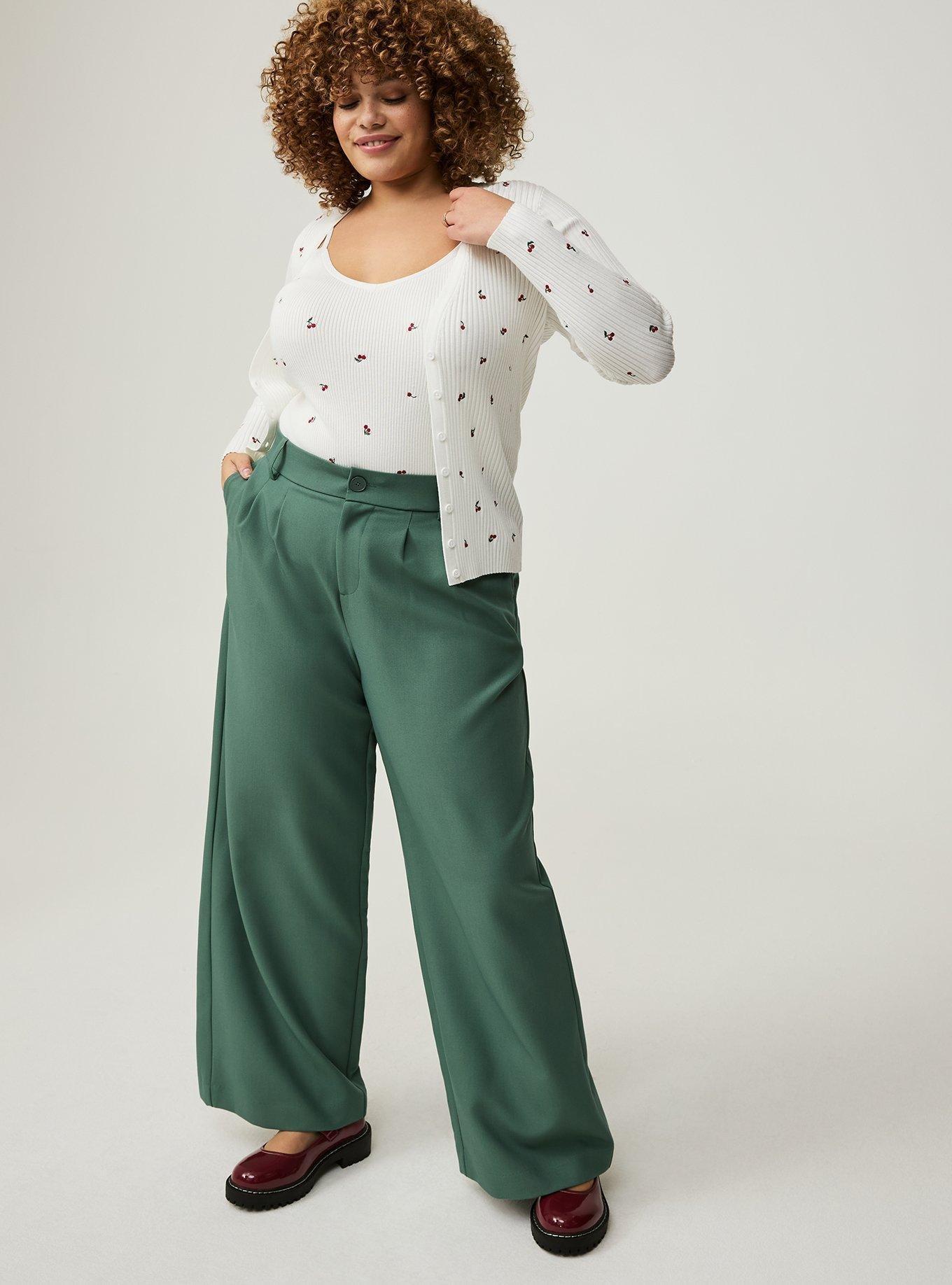 Wide Leg Tailored Twill Pant