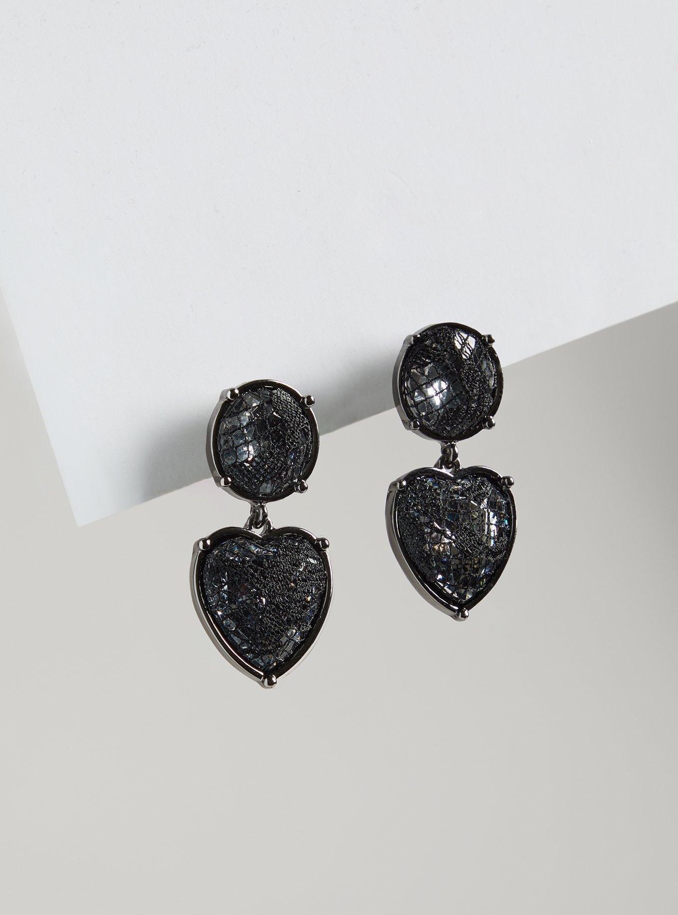 Heart Lace Statement Earring