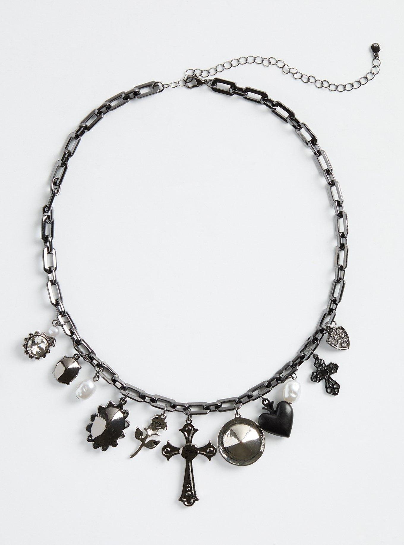 Heart Charm Layered Necklace, , hi-res