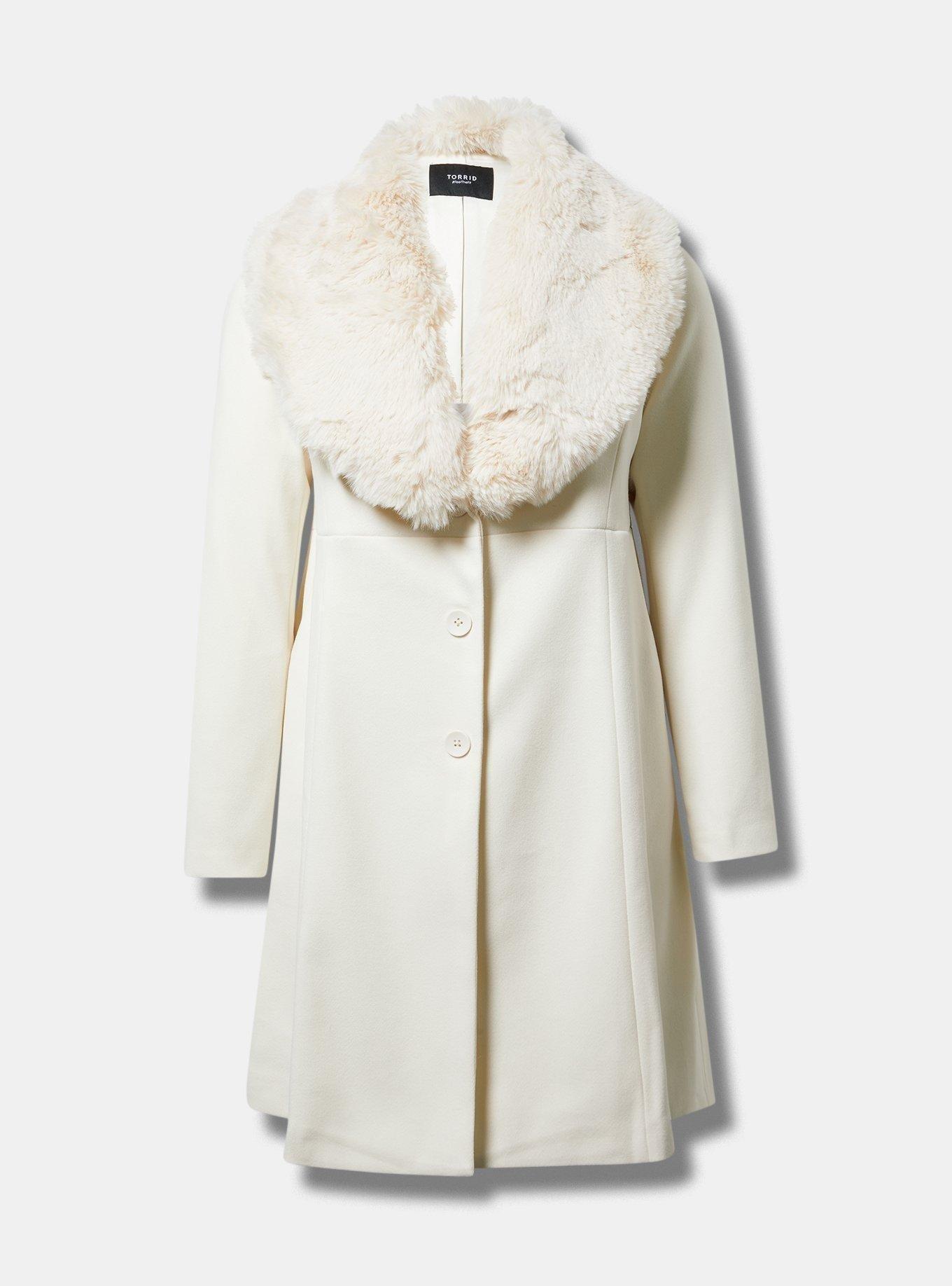 ジャケット・アウター OUNCE base fur collar coat ounce】 Base fur collar coat