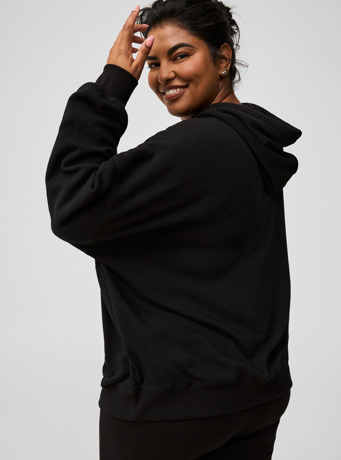 Drop Shoulder Rhinestone Hoodie