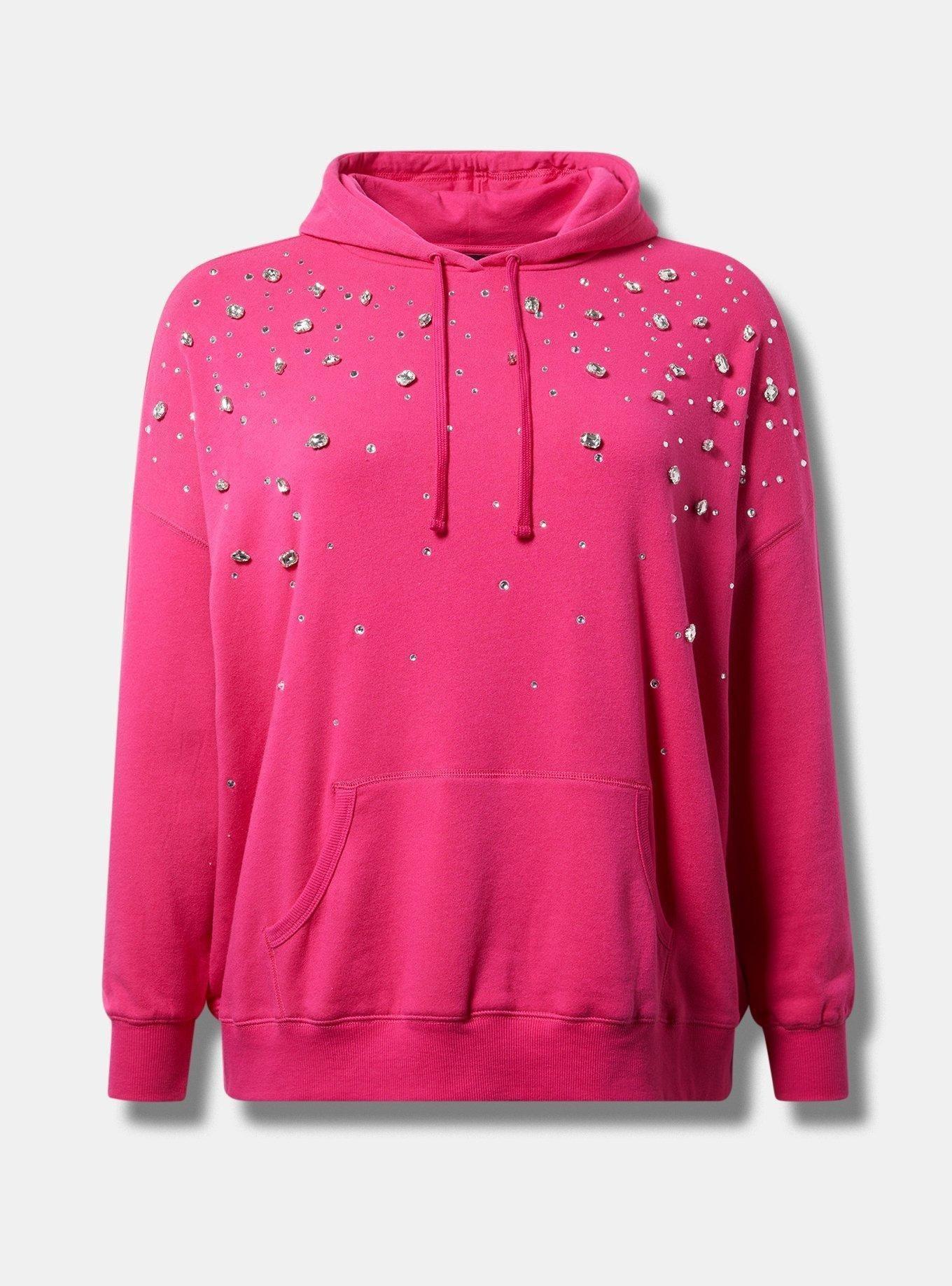 Plus Size - Drop Shoulder Rhinestone Hoodie - Torrid Plus Size - Drop Shoulder Rhinestone Hoodie - Torrid
