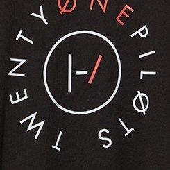 Twenty One Pilots Classic Fit Cotton Crew Tee, DEEP BLACK, swatch