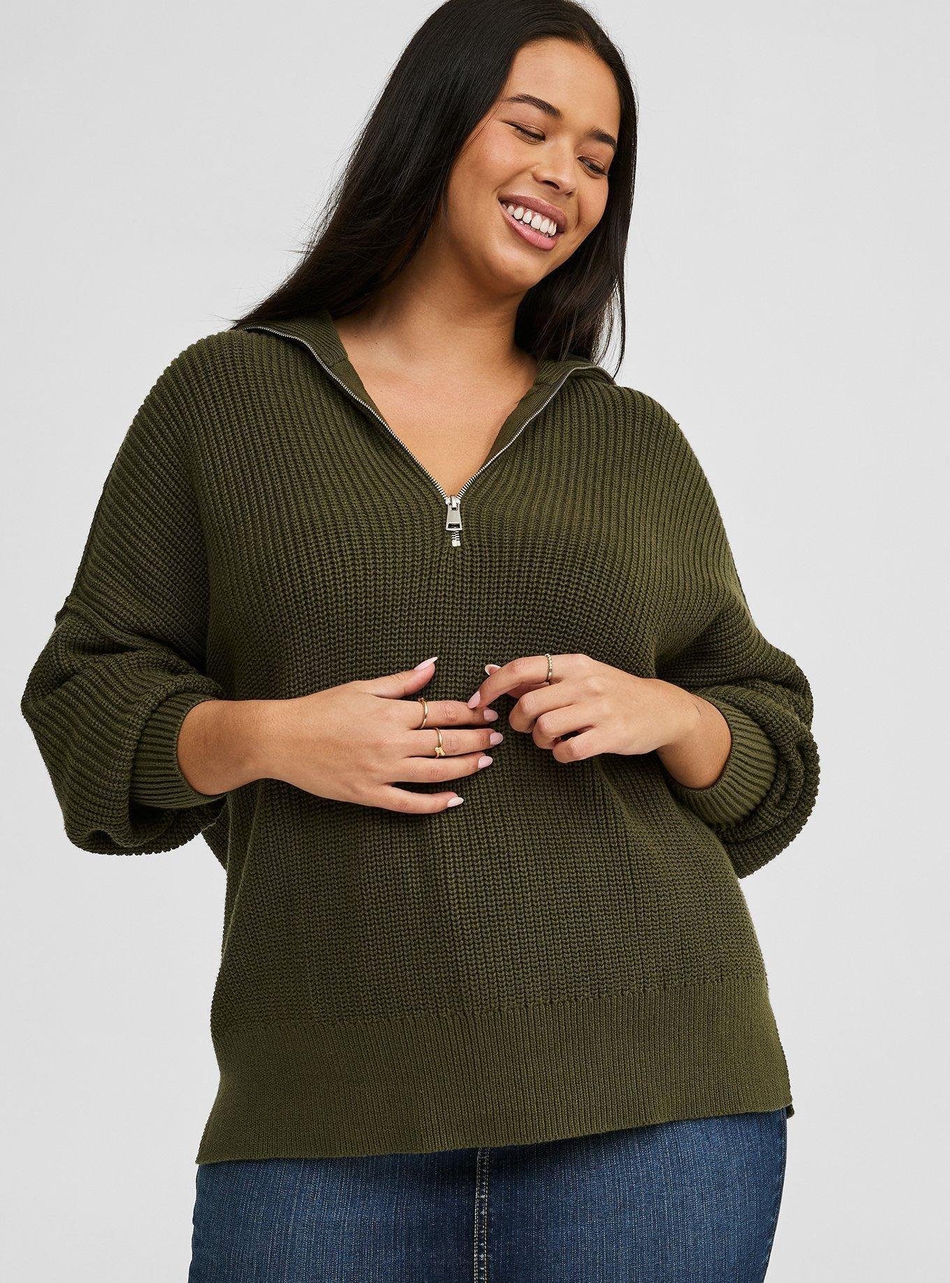 Plus size quarter zip pullover hotsell