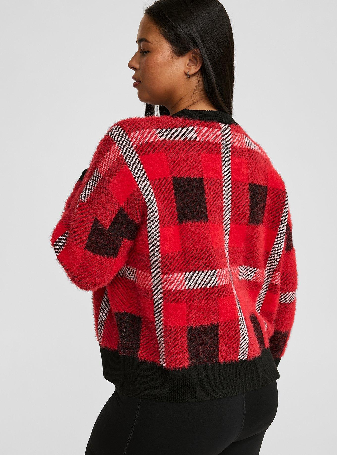 Plus Size - Luxe Cozy Eyelash Drop Shoulder Cropped Cardigan - Torrid