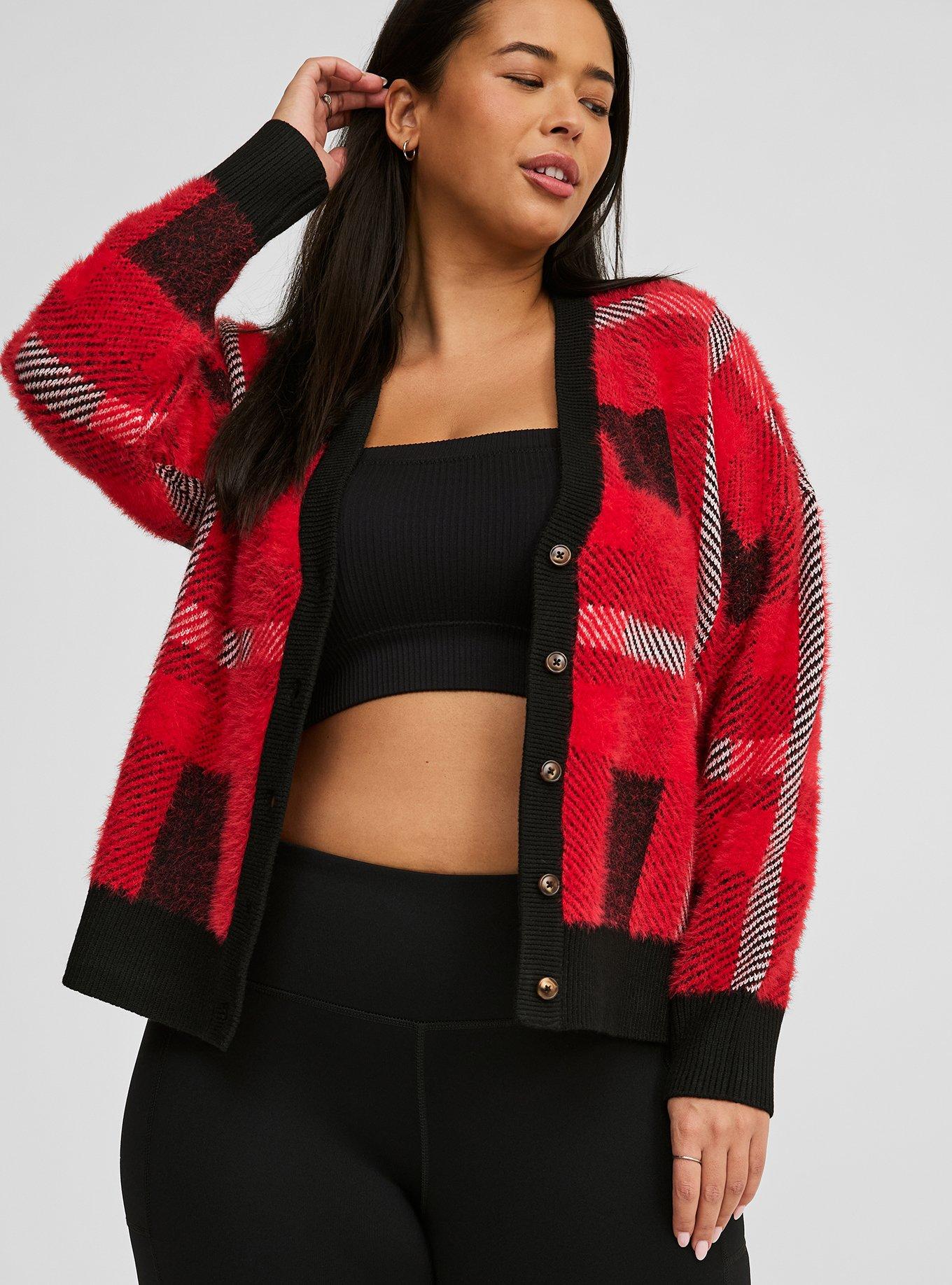 Plus Size - Luxe Cozy Eyelash Drop Shoulder Cropped Cardigan Plus Size - Luxe Cozy Eyelash Drop Shoulder Cropped Cardigan