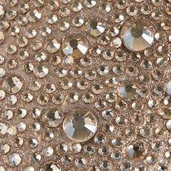 Embellished Bow Flat (WW), CHAMPAGNE, swatch