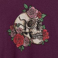 Skull Rose Classic Fit Tee, WINTER BLOOM, swatch