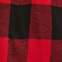 Plaid Drape Front Cardigan, OVERSIZE BUFFALO PLAID, swatch