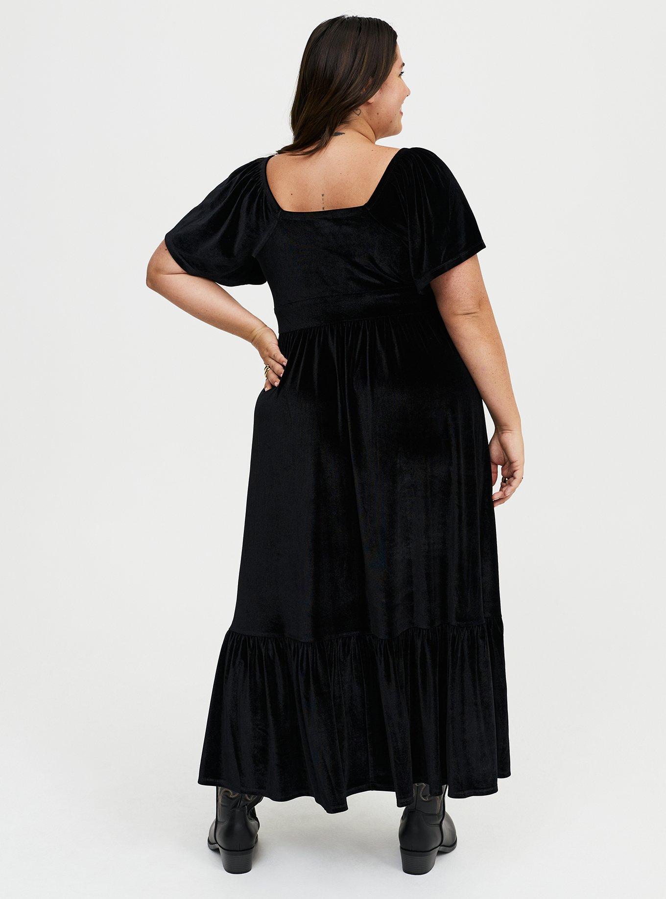 Flutter Sleeve Surplice Maxi Dress