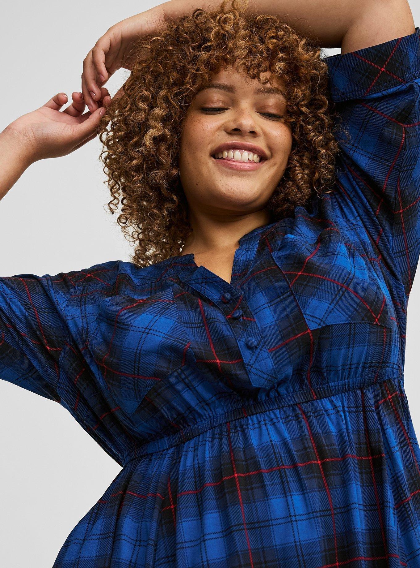 Plus Size - Mini Stretch Challis Shirt Dress - Torrid