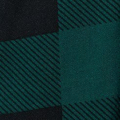 Stretch Challis Shirt Mini Dress, BUFFALO PLAID EMERALD, swatch