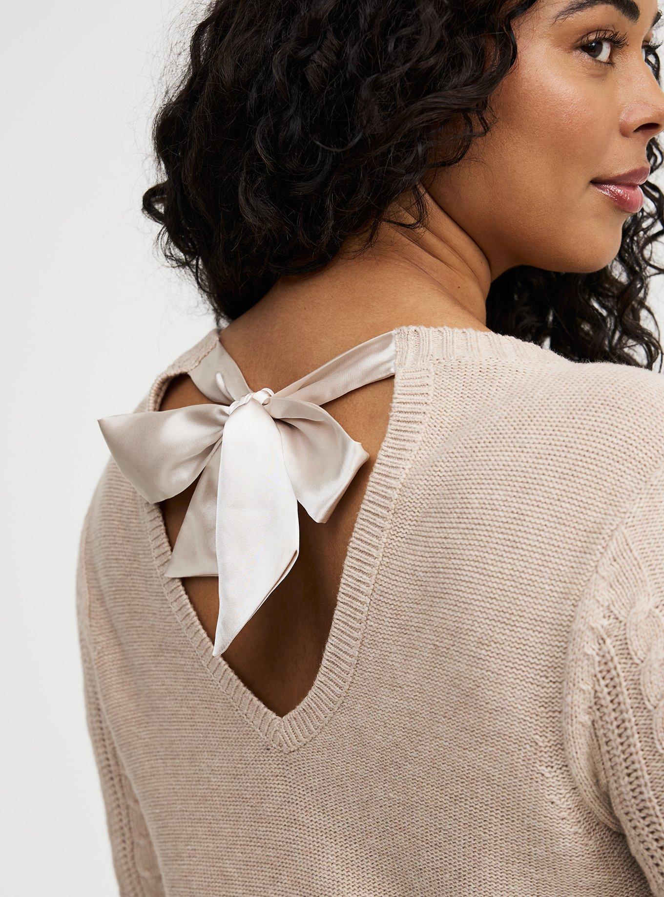 Cable Knit Crew Sweater Dress