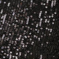 Sequin Mesh Surplice Mini Dress, DEEP BLACK, swatch
