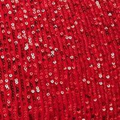 Sequin Mesh Surplice Mini Dress, JESTER RED, swatch