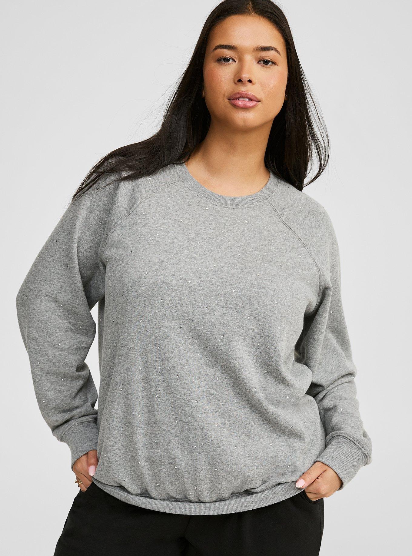 Cozy Fleece Rhinestone Sweatshirt