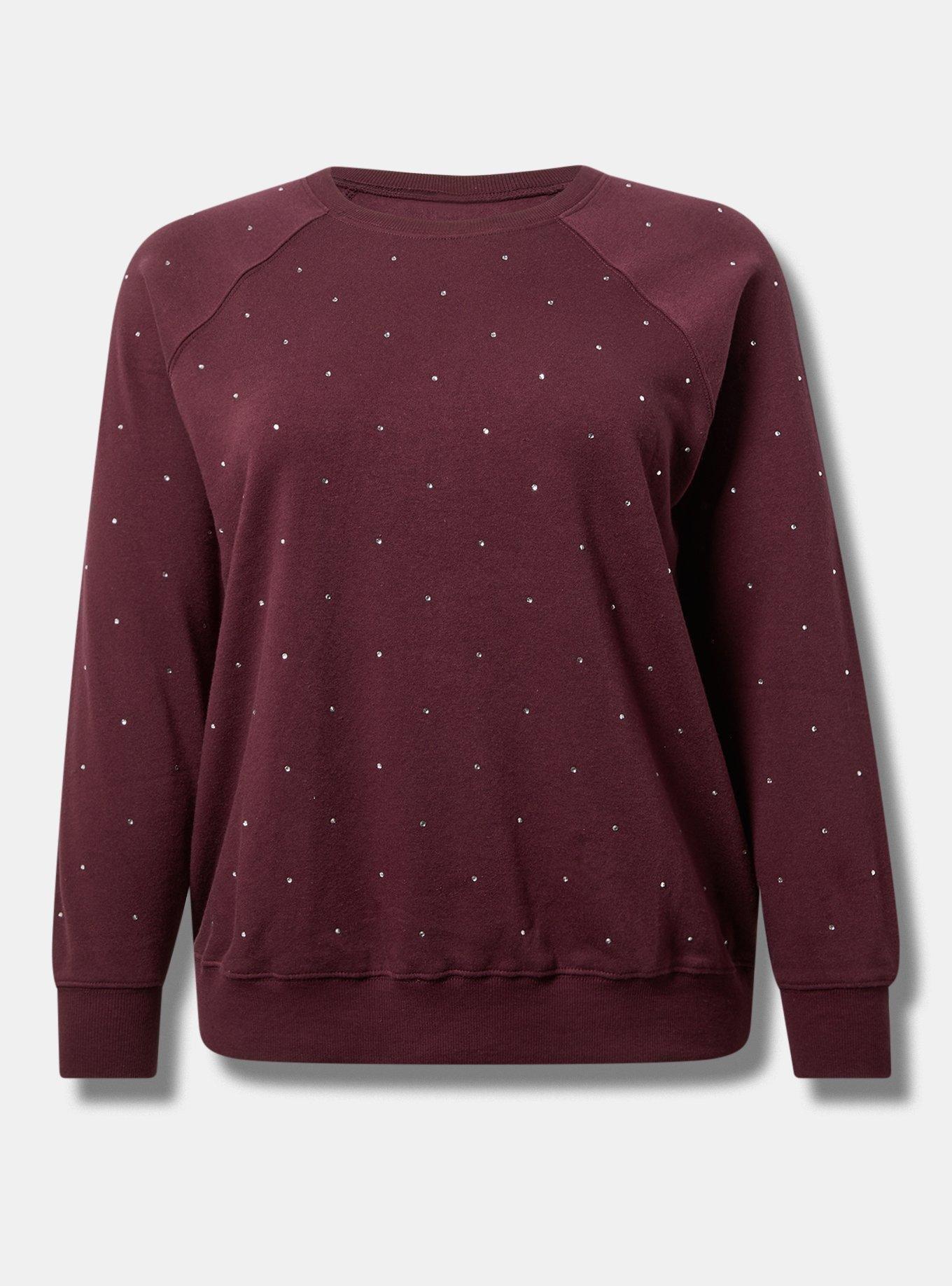 Cozy Fleece Rhinestone Sweatshirt