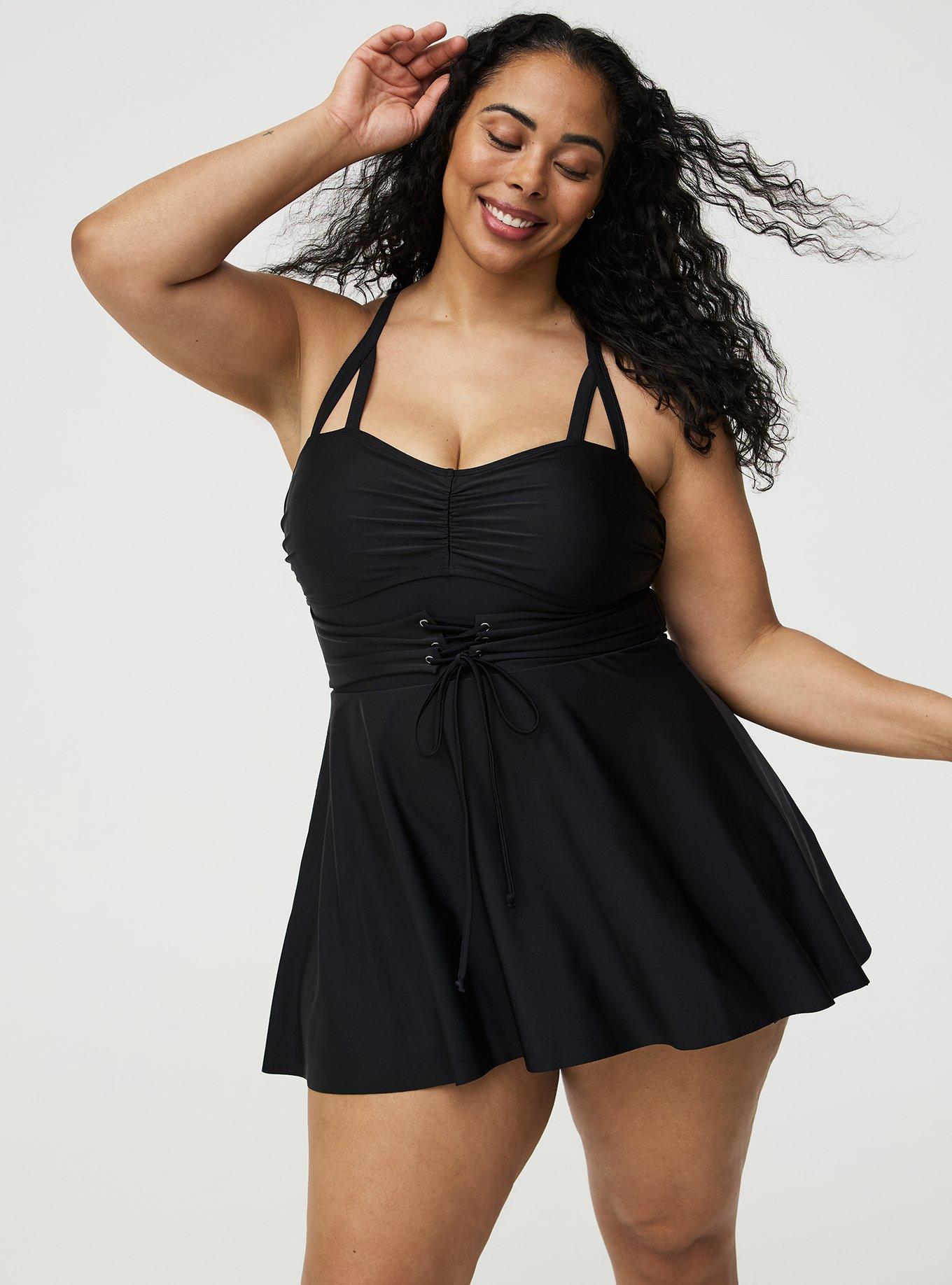 Plus Size - Wireless Corset Swim Dress - Torrid