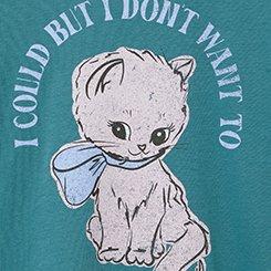 I Could Kitty Classic Fit Cotton Short Sleeve Crew Tee, HYDRO TEAL, swatch