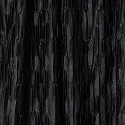 Plus Size Pleated Tea Length Skirt, BLACK, swatch