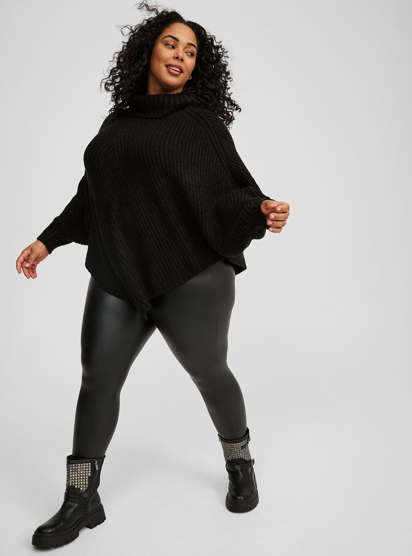 Plus Size Chunky Ribbed Poncho Sweater Torrid