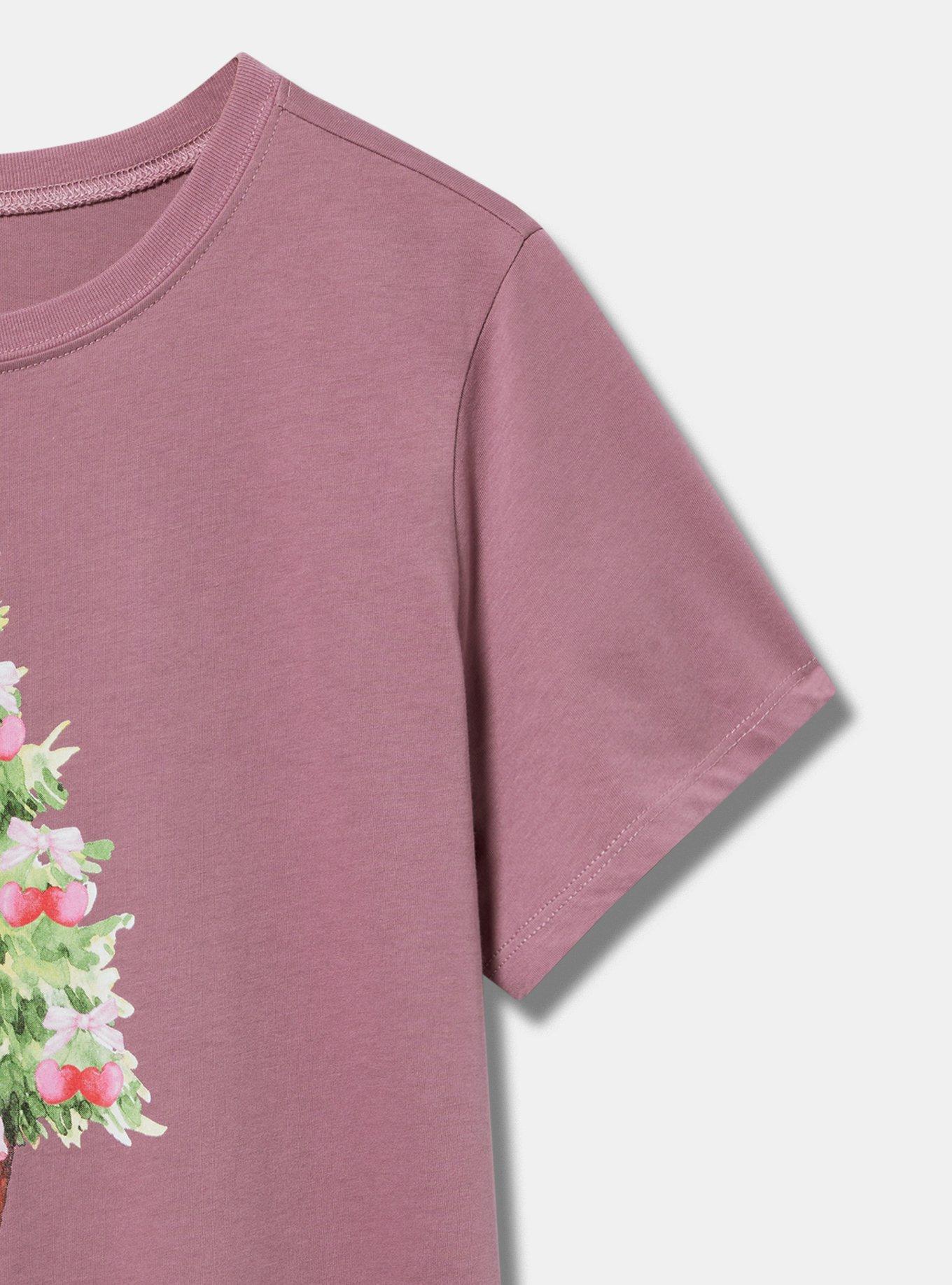 Berry Christmas Classic Cotton Short Sleeve Crew Tee, ORCHID, alternate