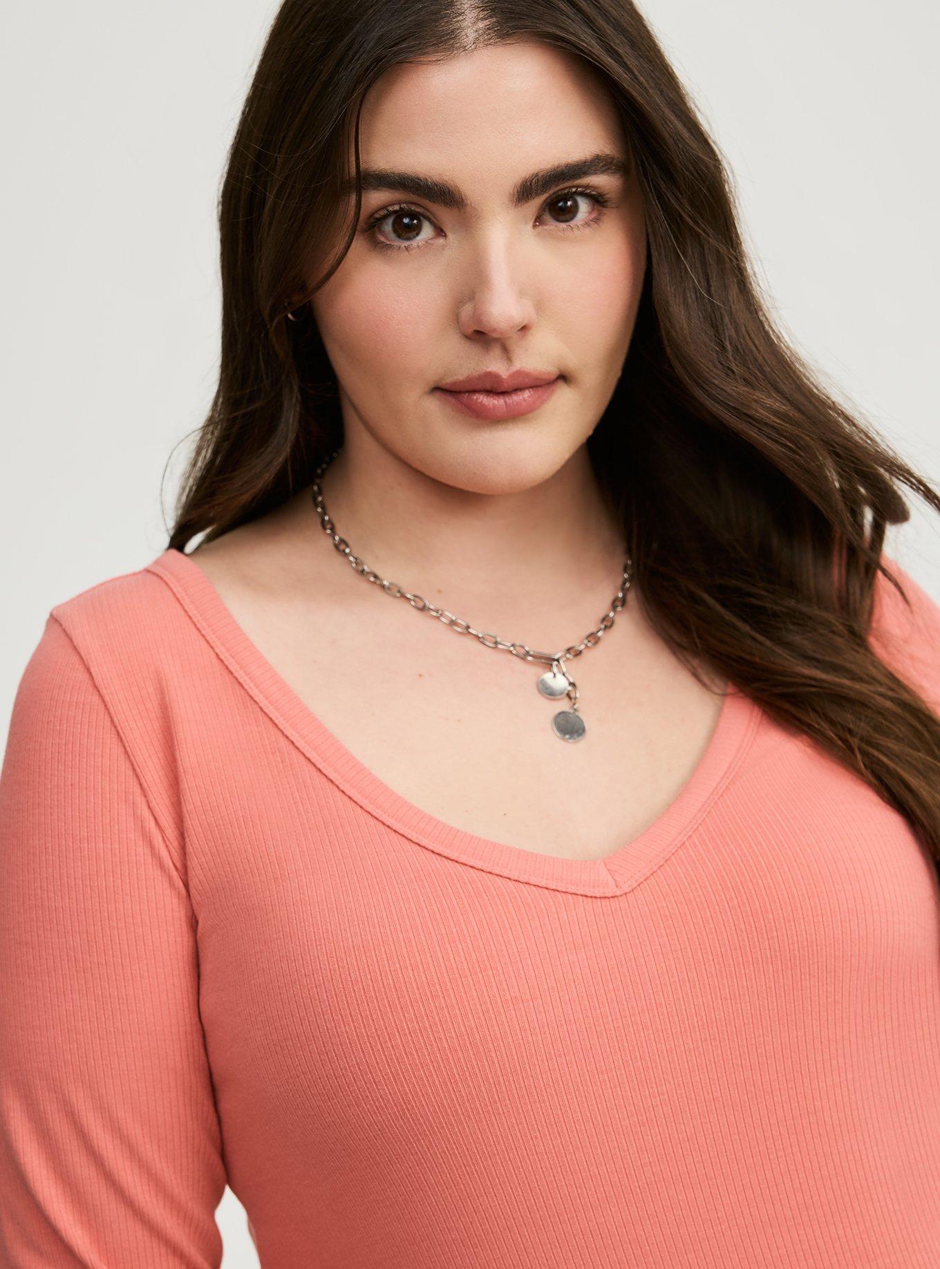 Ribbed V-Neck Top
