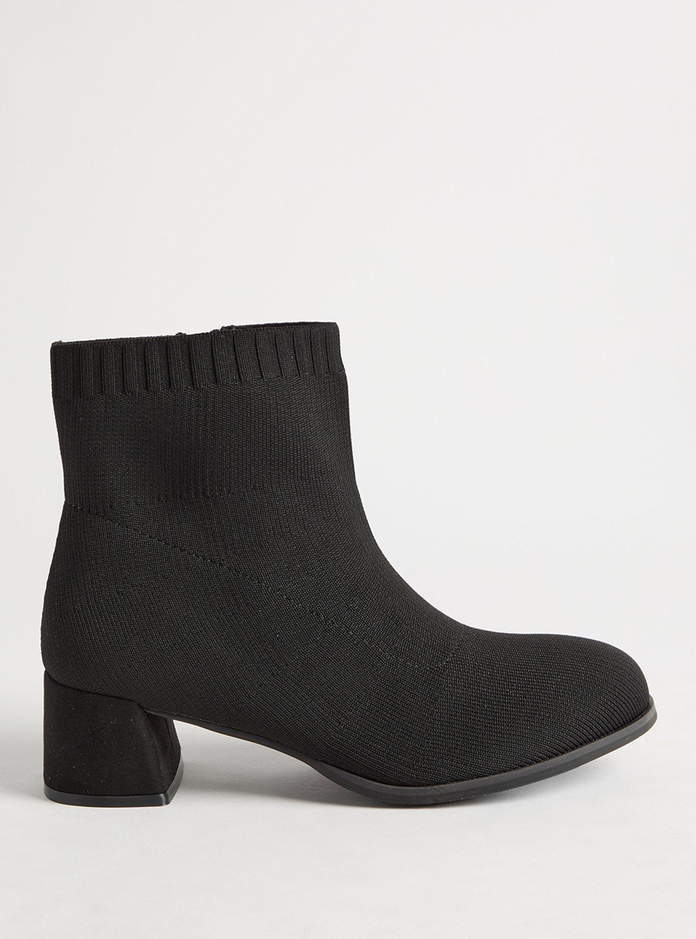 Stretch Knit Block Heel Bootie (WW)