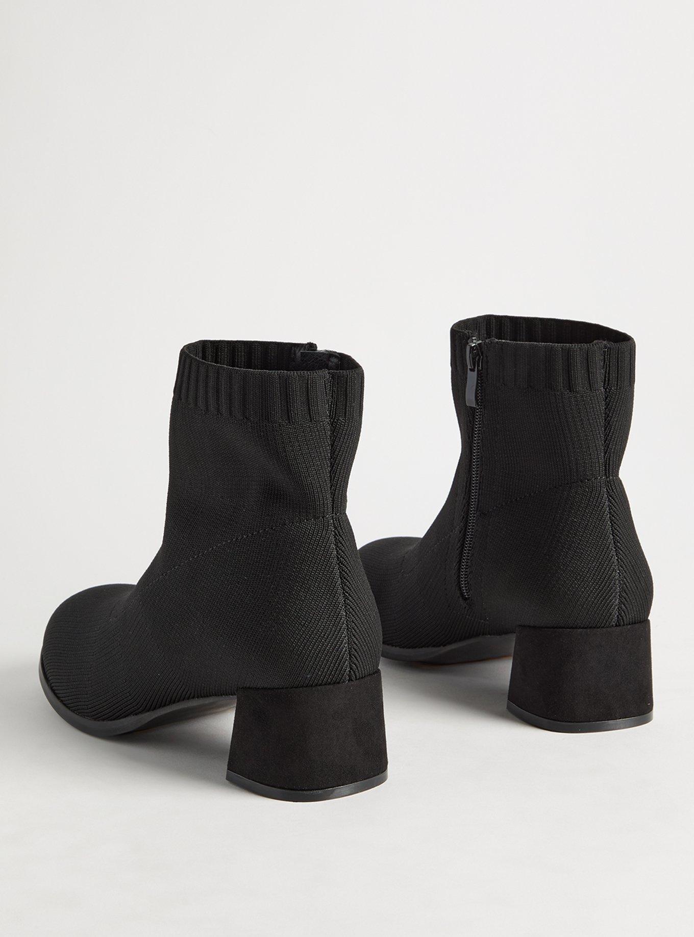 Stretch Knit Block Heel Bootie (WW)