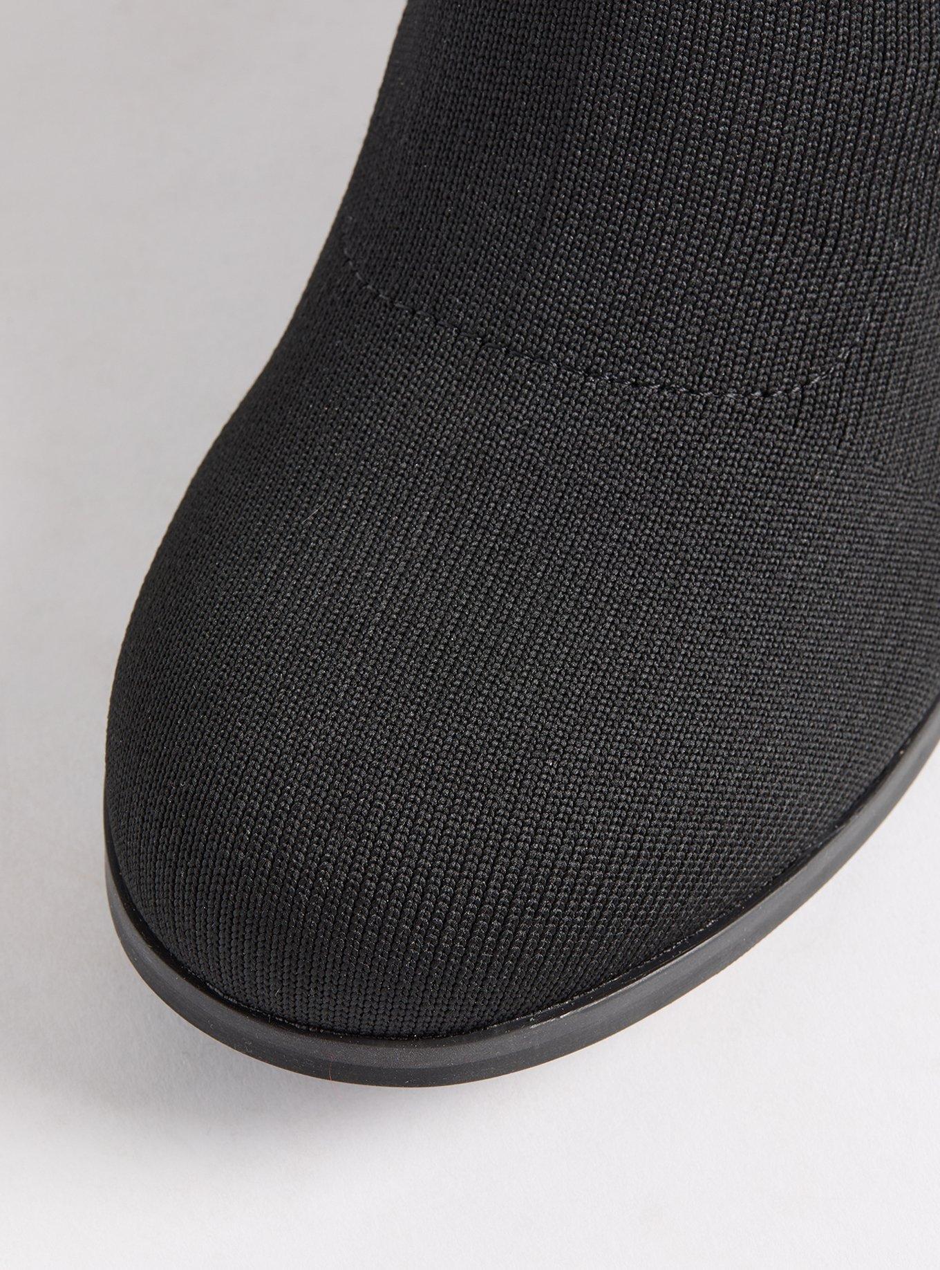 Stretch Knit Block Heel Bootie (WW)