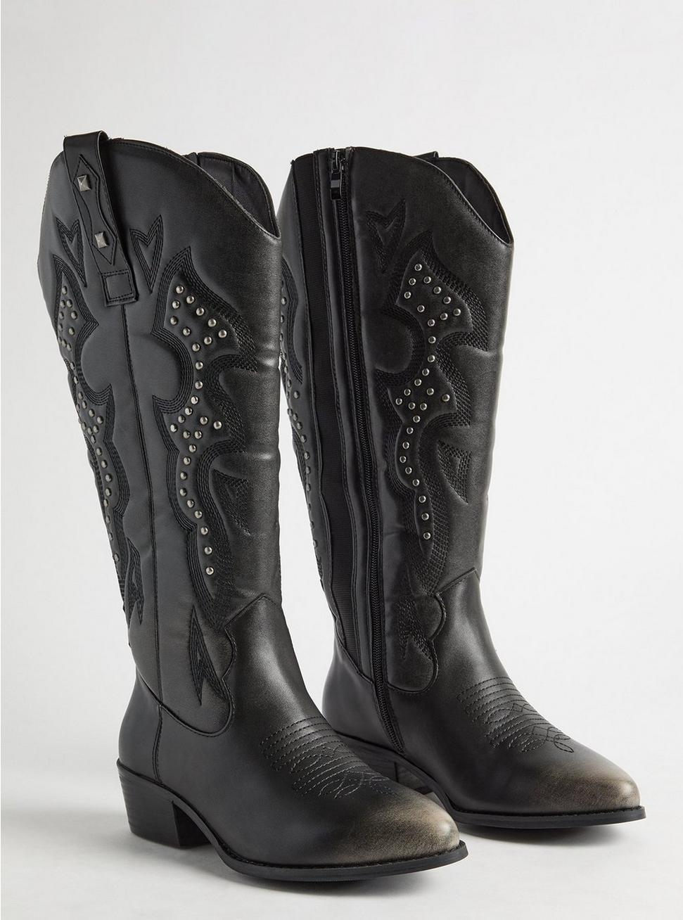 Plus Size - Studded Western Knee Boot (WW) - Torrid Plus Size - Studded Western Knee Boot (WW) - Torrid