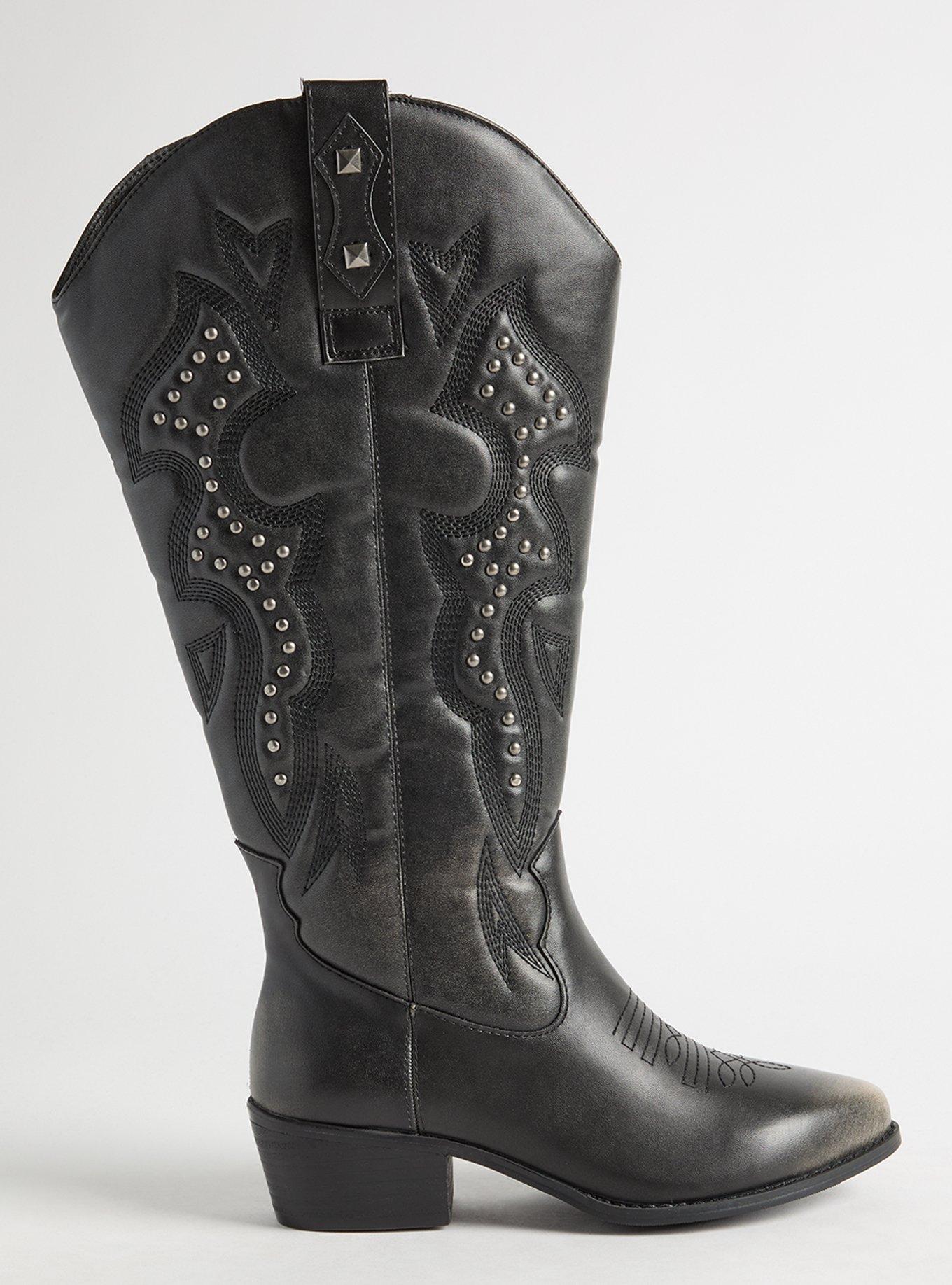 Studded Western Knee Boot (WW)
