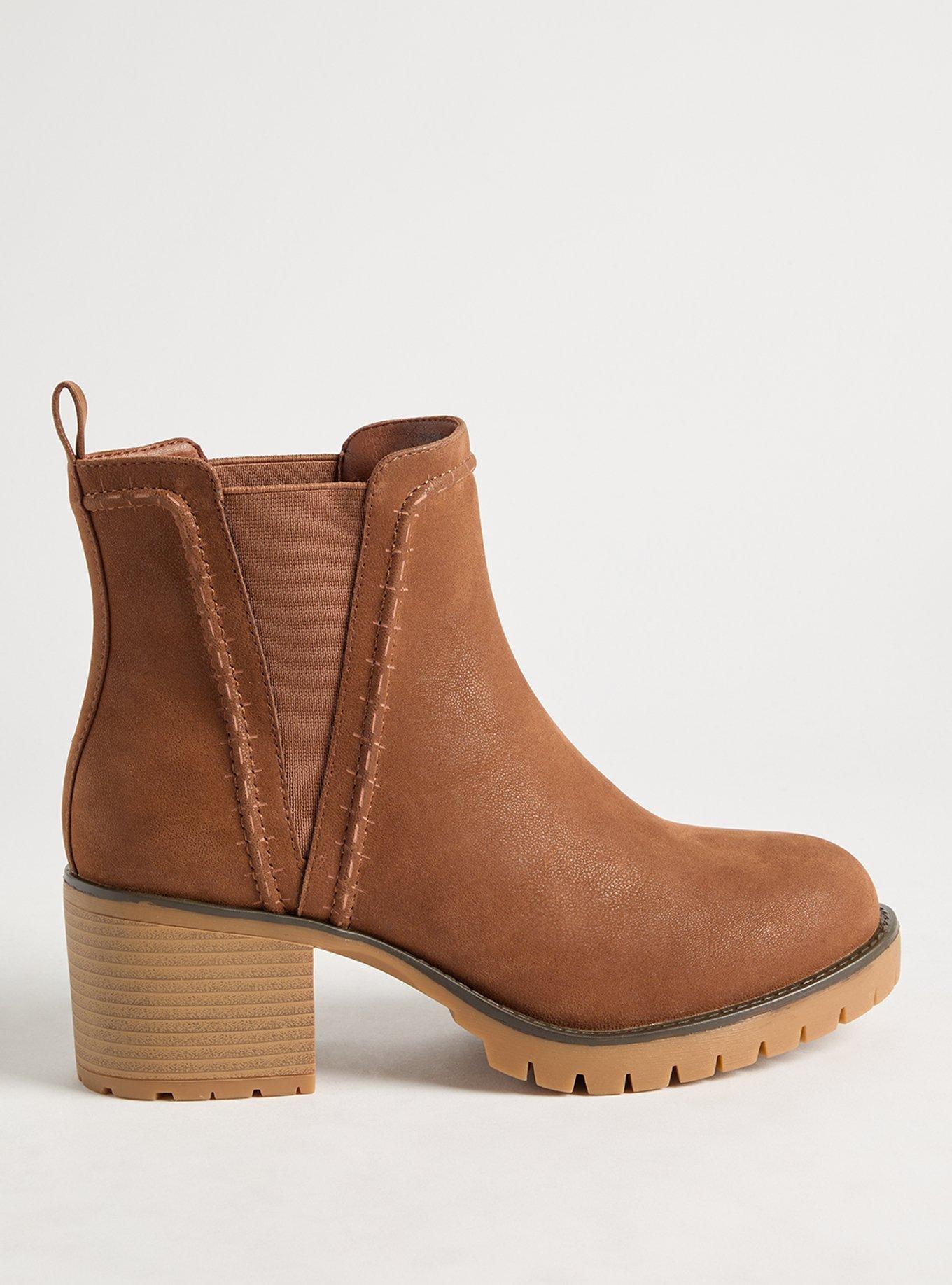 Lug Heeled Chelsea Bootie