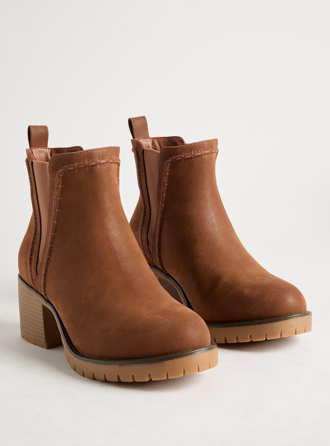 Lug Heeled Chelsea Bootie