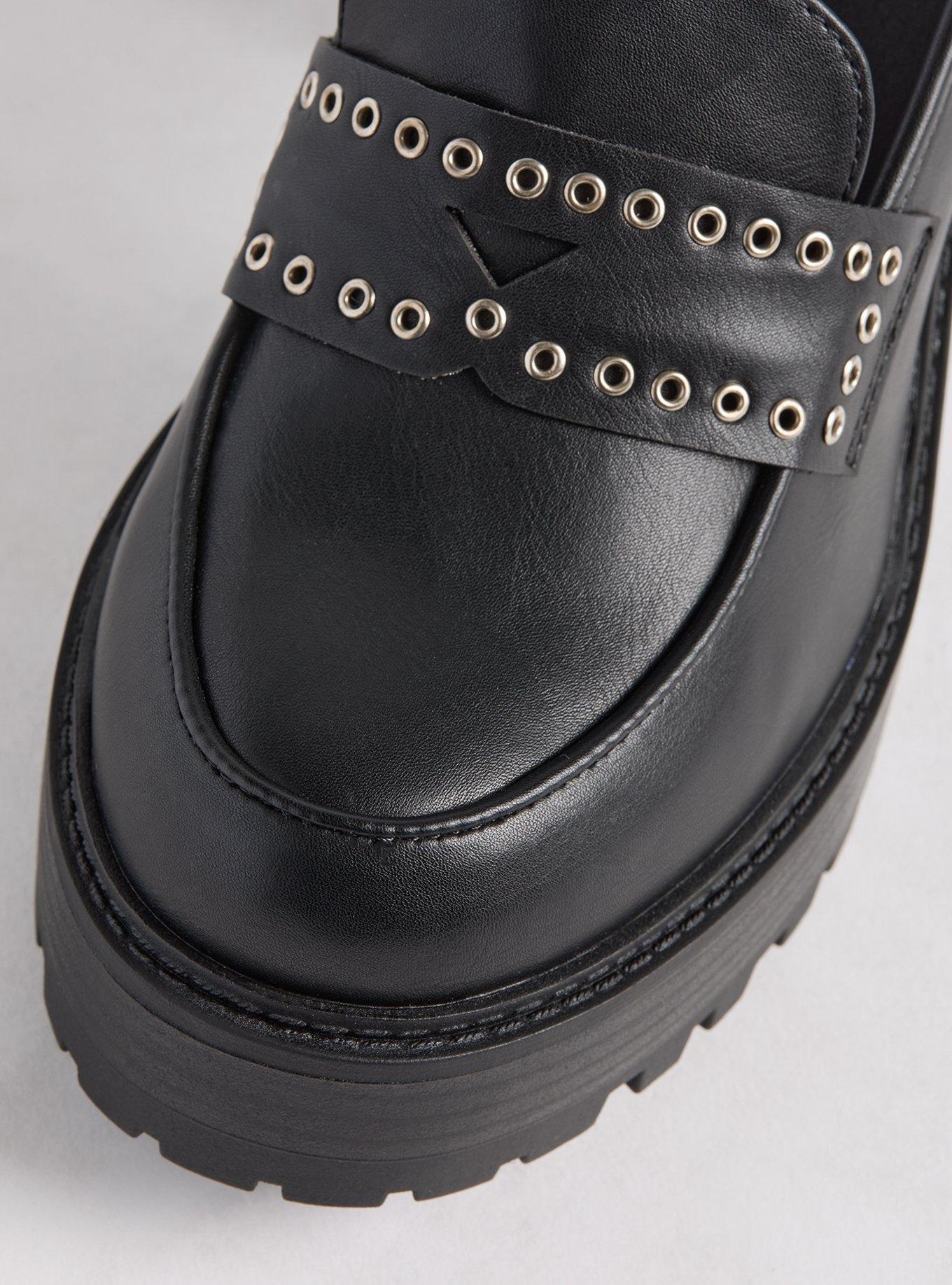 Platform Grommet Loafer (WW)