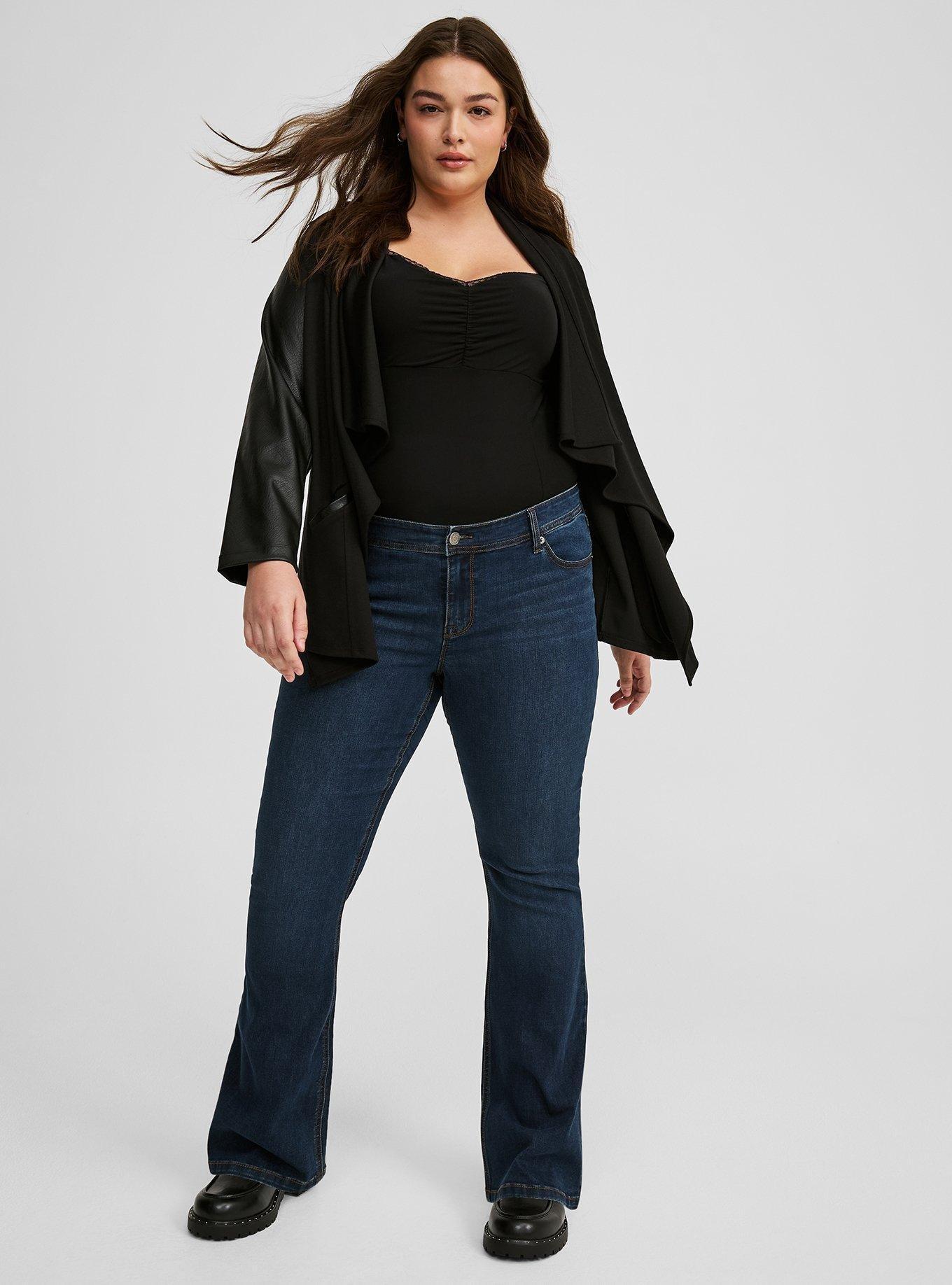 Brushed Ponte Drape Jacket