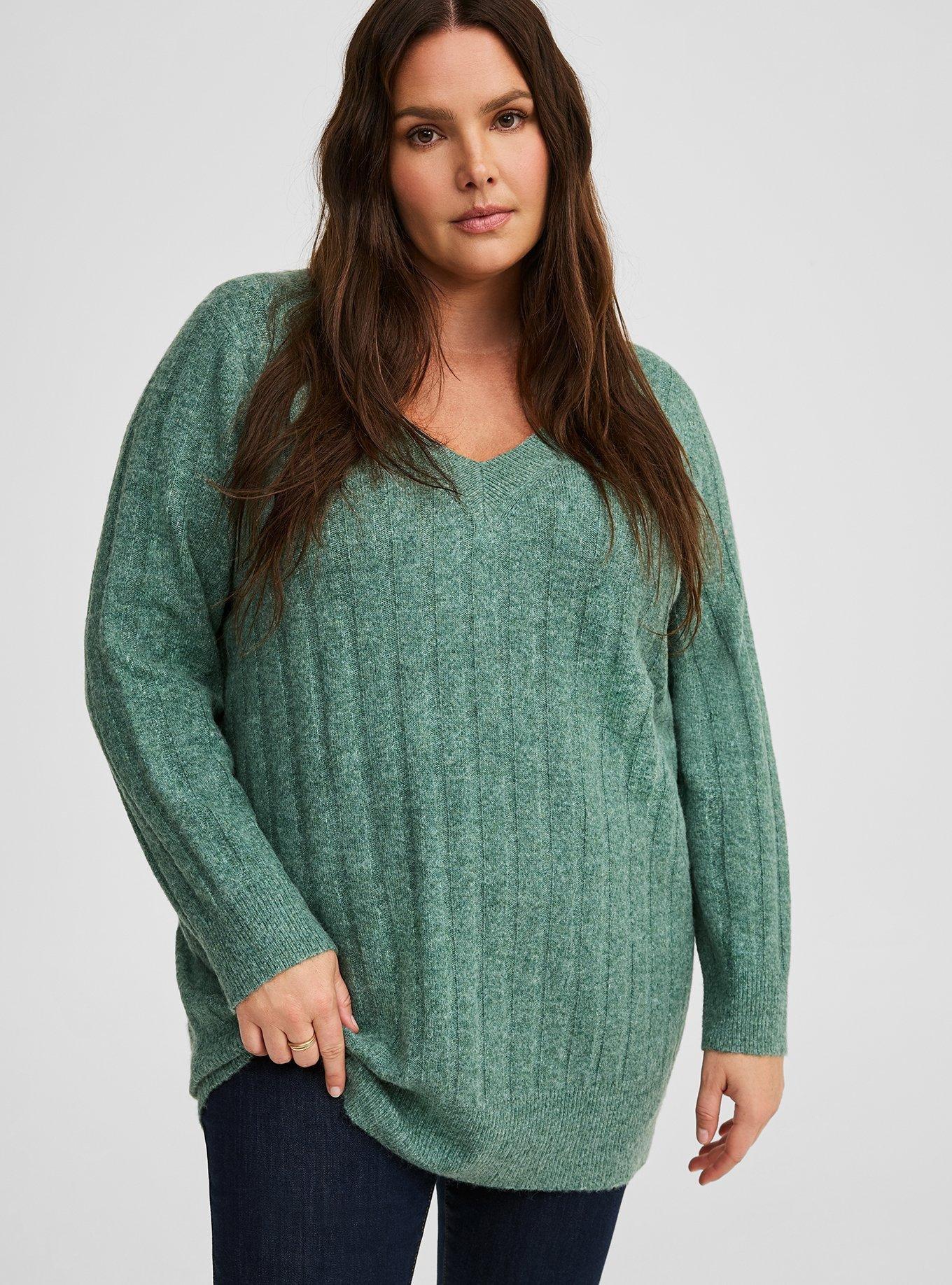 V-Neck Tunic Sweater